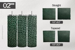 Green Leather Tumbler Wrap| Tumbler Sublimation Wrap Product Image 1