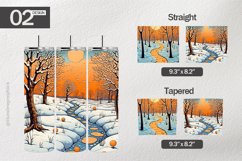 Snow Footpath Tumbler Wrap| Tumbler Sublimation Wrap Product Image 1