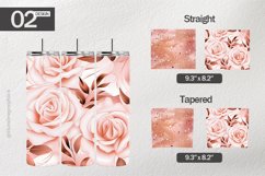 Rose Gold Tumbler Wrap| Tumbler Sublimation Wrap Product Image 1