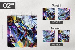Iridescent Silver Tumbler Wrap| Tumbler Sublimation Wrap Product Image 1