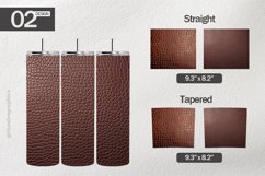 Brown Leather Tumbler Wrap| Tumbler Sublimation Wrap Product Image 1