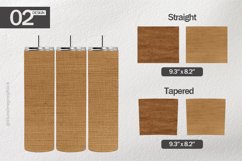 Brown Burlap Tumbler Wrap| Tumbler Sublimation Wrap Product Image 1