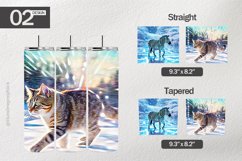Animals Skier Tumbler Wrap| Tumbler Sublimation Wrap Product Image 1