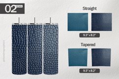Blue Leather Tumbler Wrap| Tumbler Sublimation Wrap Product Image 1