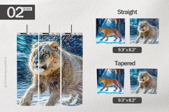 Animals Skier Tumbler Wrap| Tumbler Sublimation Wrap Product Image 1