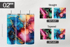 Alcohol Ink Tumbler Wrap| Tumbler Sublimation Wrap Design Product Image 1
