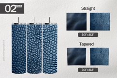 Blue Leather Tumbler Wrap| Tumbler Sublimation Wrap Product Image 1