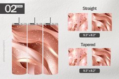 Rose Gold Tumbler Wrap| Tumbler Sublimation Wrap Product Image 1