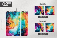Rainbow Ink Tumbler Wrap| Tumbler Sublimation Wrap Product Image 1