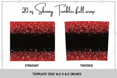 Black red glitter Coffee Love 20oz Skinny Coffee Tumbler Product Image 2