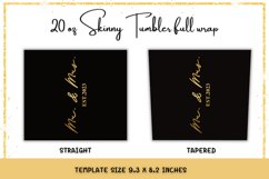 Mr and Mrs Wedding Black Elegant Coffee Tumbler Wrap Product Image 2
