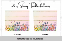 Watercolor Flowers Coffee Love 20oz Skinny Coffee Tumbler Product Image 2