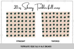 Polka dot green pastel 20 oz Skinny Tumbler full wrap Product Image 2