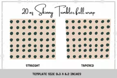 Polka dot green pastel 20 oz Skinny Tumbler full wrap Product Image 2