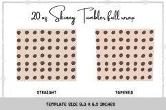 Polka dot brown 20 oz Skinny Tumbler full wrap Product Image 2