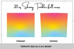 Spring Ombre Gradient 20oz Skinny Coffee Tumbler Wrap Product Image 2