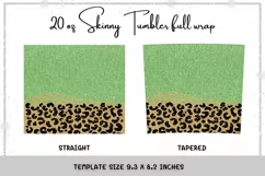 Faux Glitter Leopard Coffee Love 20oz Skinny Coffee Tumbler Product Image 2