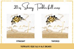 Mr. &amp; Mrs. Wedding Bride and Groom 20oz Skinny Sublimation Product Image 2