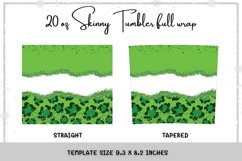 St Patrick&#039;s Day Leopard 20oz Skinny Coffee Tumbler Wrap Product Image 2