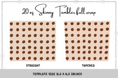 Polka dot vintage brown 20 oz Skinny Tumbler full wrap Product Image 2