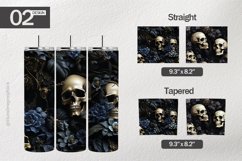 Gothic Skull Tumbler Wrap| Tumbler Sublimation Wrap Product Image 1