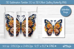 3d Butterfly tumbler wrap Butterfly 3d sublimation tumbler Product Image 1