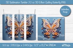 3d Butterfly tumbler wrap Butterfly 3d sublimation tumbler Product Image 1