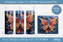 3d Butterfly tumbler wrap Butterfly 3d sublimation tumbler Product Image 1