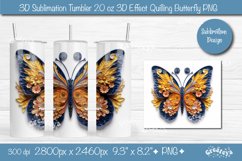 3d Butterfly tumbler wrap Butterfly 3d sublimation tumbler Product Image 1