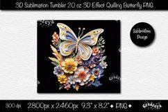 3d Butterfly tumbler wrap Butterfly 3d sublimation tumbler Product Image 2