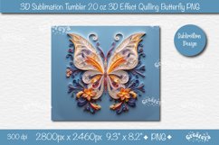 3d Butterfly tumbler wrap Butterfly 3d sublimation tumbler Product Image 2