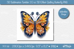 3d Butterfly tumbler wrap Butterfly 3d sublimation tumbler Product Image 2