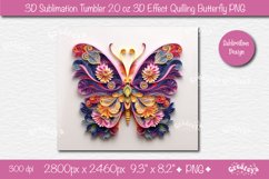 3d Butterfly tumbler wrap Butterfly 3d sublimation tumbler Product Image 2