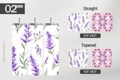 Lavendar Flowers Tumbler Wrap| Tumbler Sublimation Wrap Product Image 1