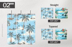 Tropical Beach Tumbler Wrap| Tumbler Sublimation Wrap Product Image 1
