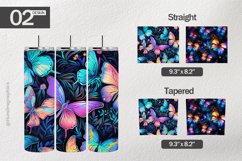 Holographic Butterflies Tumbler Wrap| Tumbler Sublimation Wr Product Image 1