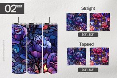 Stained Glass Roses Tumbler Wrap| Tumbler Sublimation Wrap Product Image 1
