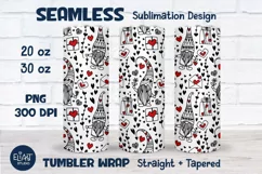 Valentine Gnome Tumbler Sublimation | Tumbler Wrap 20 30 OZ Product Image 1