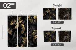 Luxury Black Tumbler Wrap| Tumbler Sublimation Wrap Product Image 1