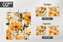 Marigold Flower Tumbler Wrap| Tumbler Sublimation Wrap Product Image 1