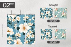 Nostalgic Flower Tumbler Wrap| Tumbler Sublimation Wrap Product Image 1