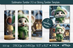 Christmas Tumbler wrap Christmas Mouse Tumbler png 20oz Product Image 1