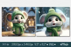 Christmas Tumbler wrap Christmas Mouse Tumbler png 20oz Product Image 2
