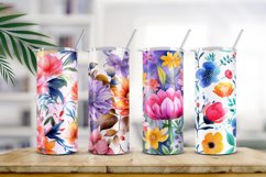 Floral Watercolor Digital Paper, Floral Sublimation Product Image 2