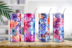 Floral Watercolor Digital Paper, Floral Sublimation Product Image 2