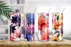 Floral Watercolor Digital Paper, Floral Sublimation Product Image 2