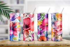 Floral Watercolor Digital Paper, Floral Sublimation Product Image 2