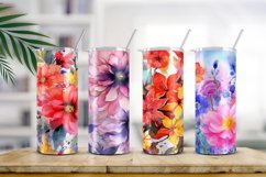 Floral Watercolor Digital Paper, Floral Sublimation Product Image 2