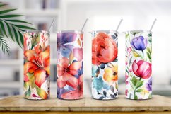 Floral Watercolor Digital Paper, Floral Sublimation Product Image 2