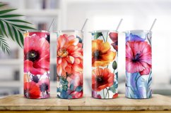 Floral Watercolor Digital Paper, Floral Sublimation Product Image 2